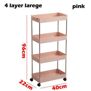 3/4 Tiers Slim Organizer Cart with Wheels for Narrow Space