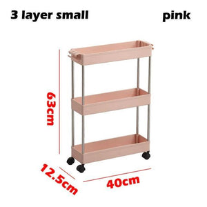 3/4 Tiers Slim Organizer Cart with Wheels for Narrow Space