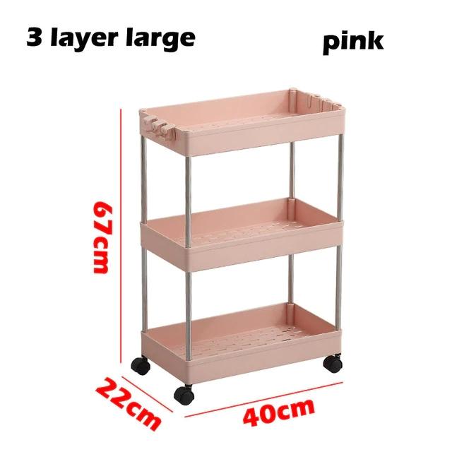 3/4 Tiers Slim Organizer Cart with Wheels for Narrow Space