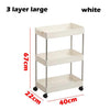 3/4 Tiers Slim Organizer Cart with Wheels for Narrow Space