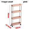 3/4 Tiers Slim Organizer Cart with Wheels for Narrow Space