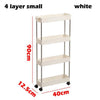 3/4 Tiers Slim Organizer Cart with Wheels for Narrow Space