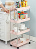 3/4 Tiers Slim Organizer Cart with Wheels for Narrow Space