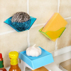 Double Suction Cup Sink Sponge Kitchen Holder Home Goods Utensils Drying Rack Holder Storage Organizer Paper Towel