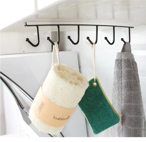 Storage Rack Cupboard Hanging Hook Storage Shelf Bathroom Organizer Holder